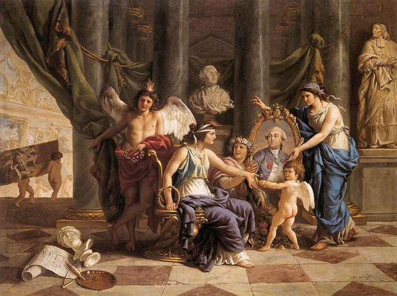 Louis Jean Francois Lagrenee Allegory on the Installation of the Museum in the Grande Galerie of the Louvre